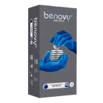 Перчатки латексные повышенной прочности смотровые неопудренные текстурированные Benovy Latex High Risk размер XL синие 25 пар