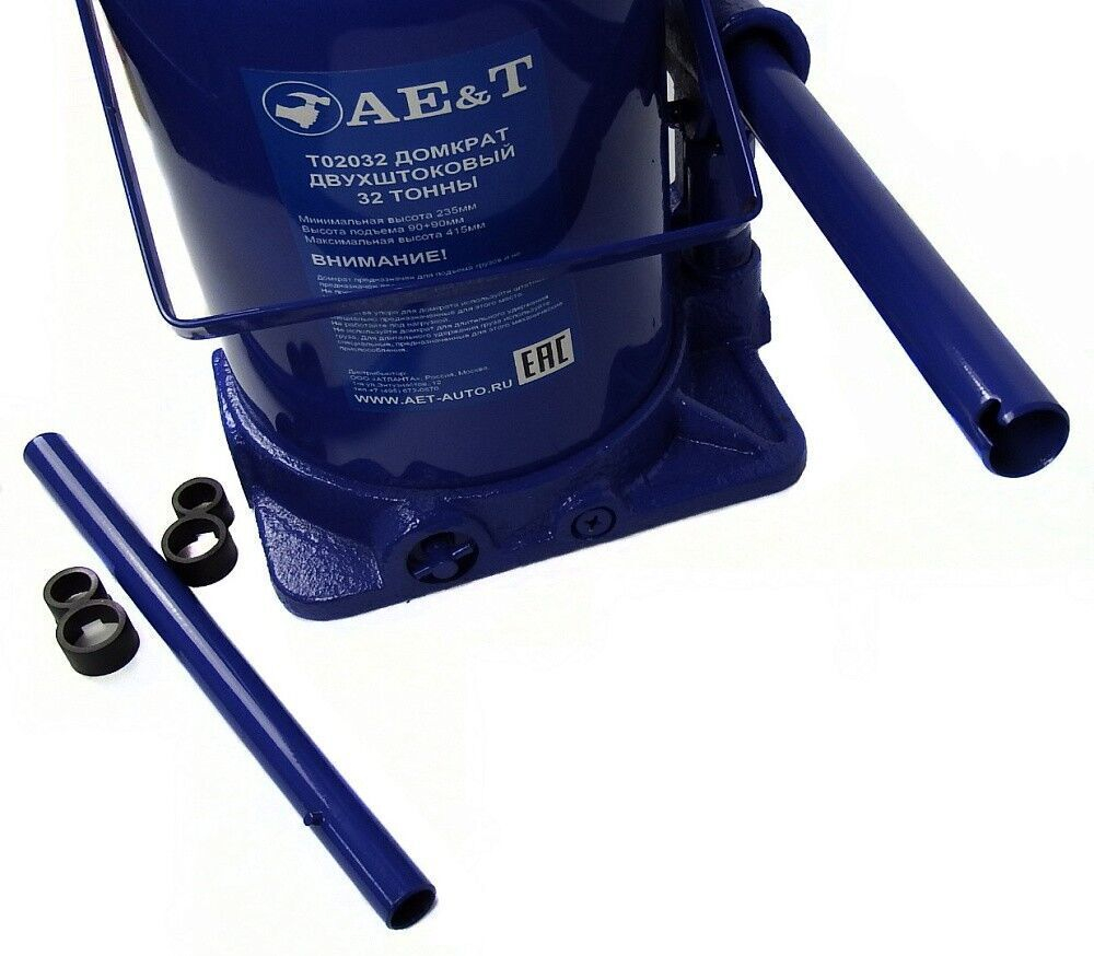 Домкрат бутылочный двухштоковый T02032 AE&T 32 т