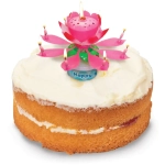 Свеча для торта раскрывающийся цветок «Салют» (8 свечей), Розовый