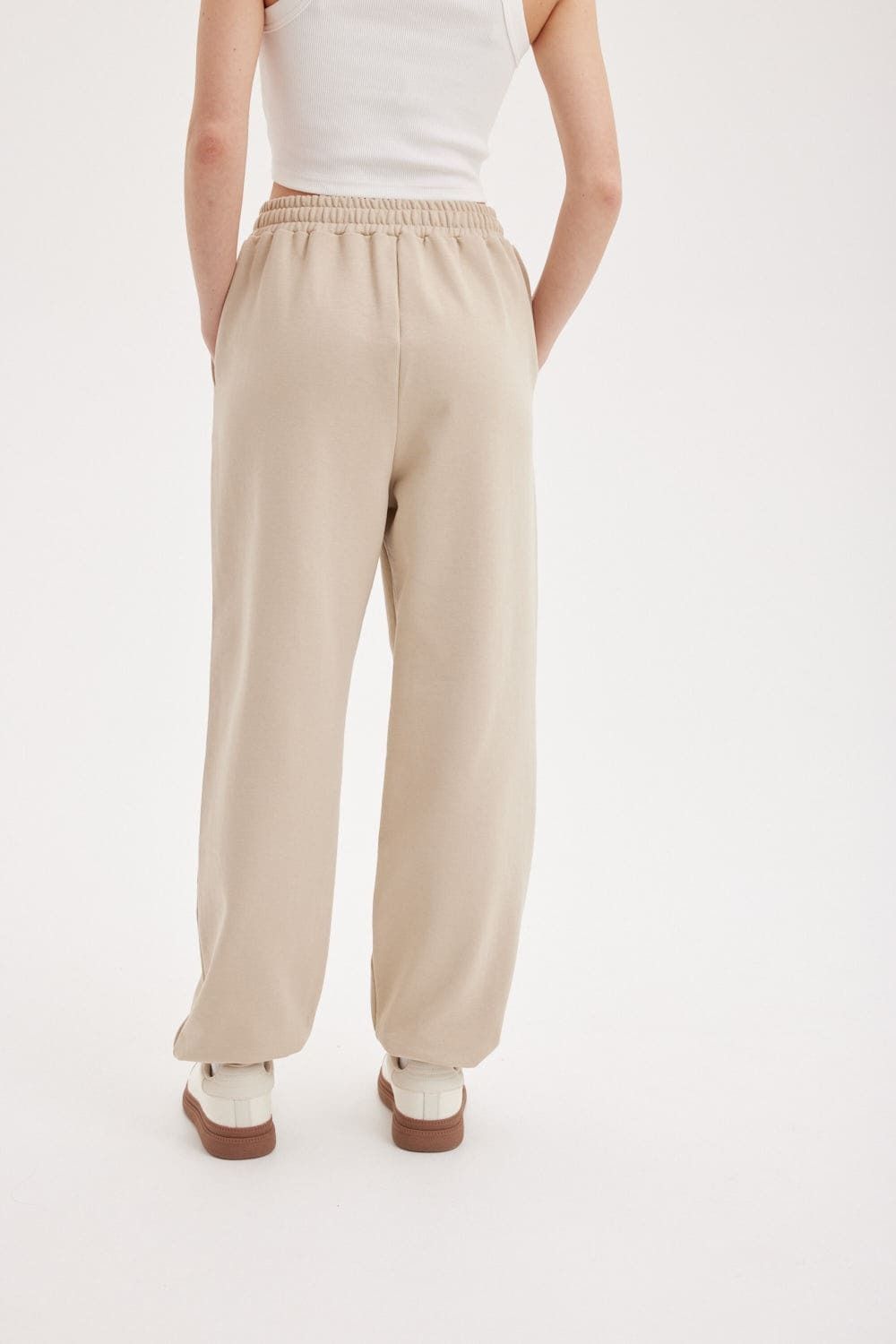 Джоггеры из 100% хлопка "Беж" женские