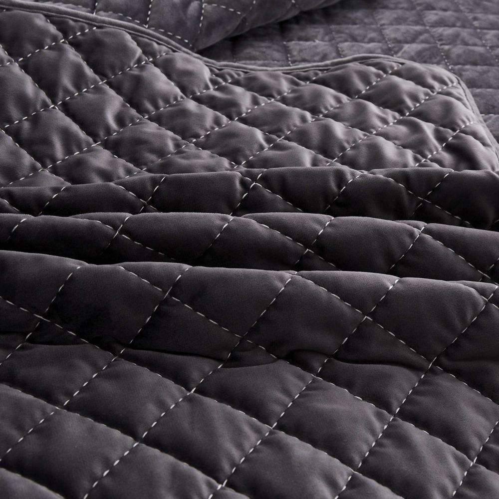 Покрывало 240x260 и 2 наволочки 50х70 Sofi De MarkO Мартин темно-серое