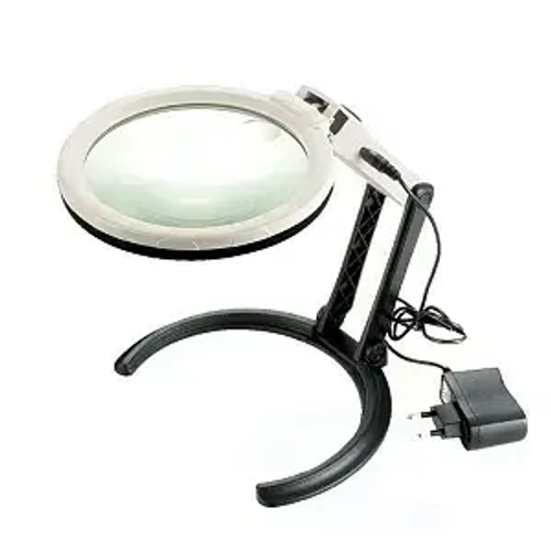 Лупа Kromatech настольная 2/5x, 120 мм, складная, с подсветкой (10 LED) MG3B-1C