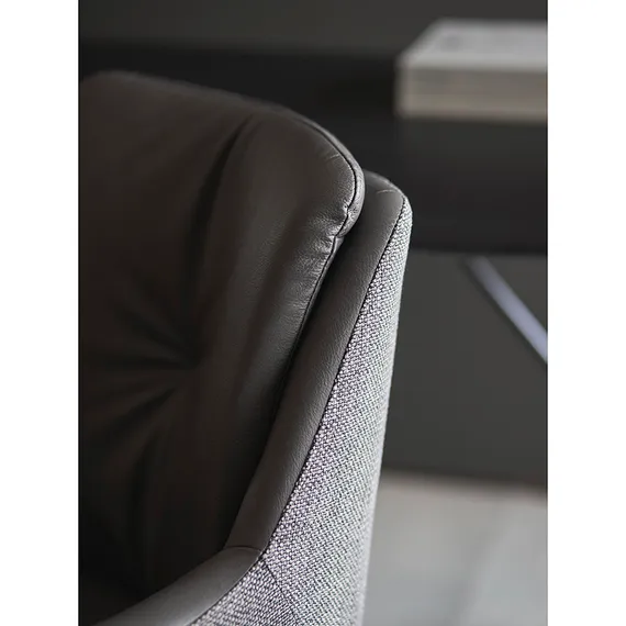 Офисное кресло Allar, экокожа, рогожка, серый