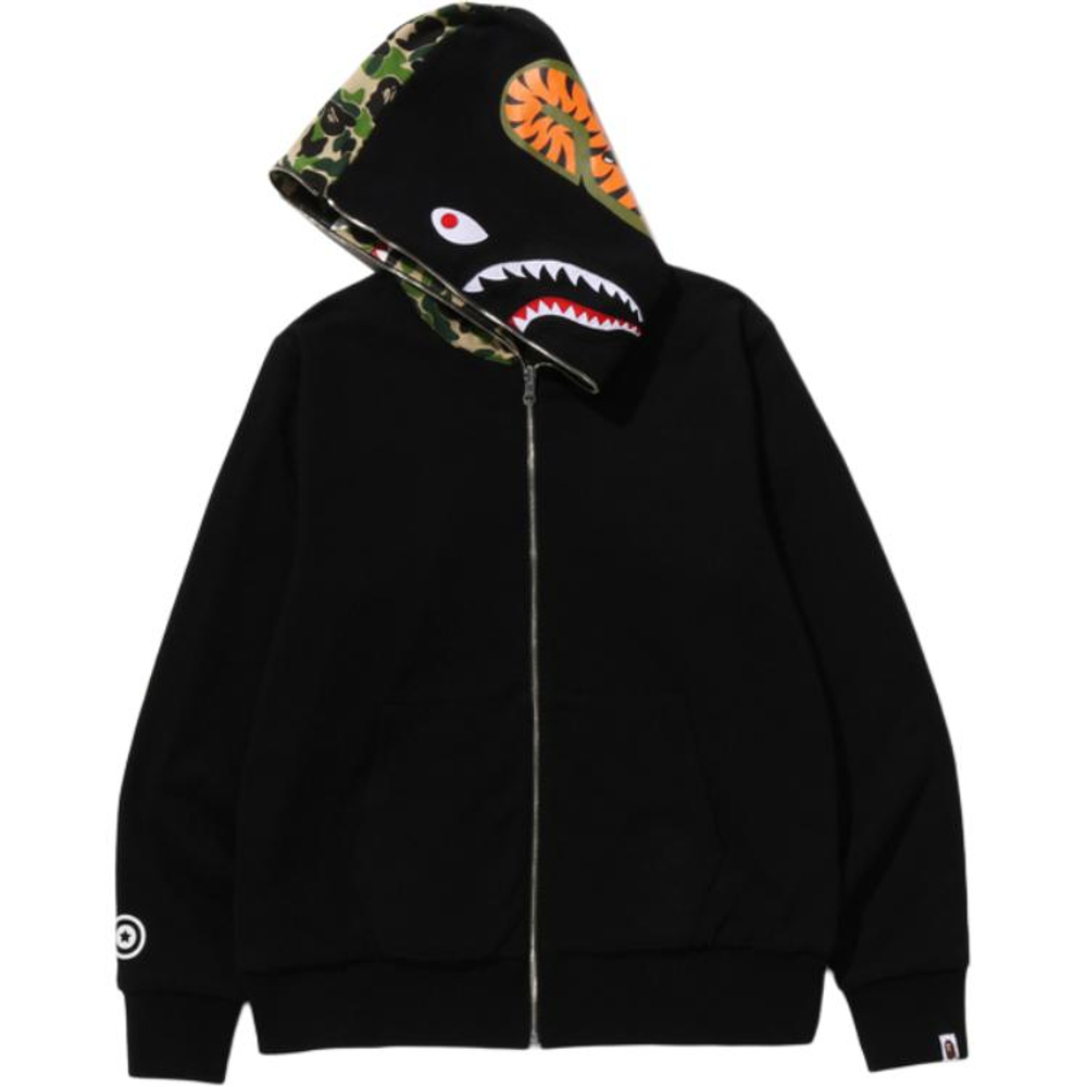 A Bathing Ape Bathing Ape Sweatshirts Moderate No Fleece Lined Zip Closure 0zxswmx08151p черный зеленый