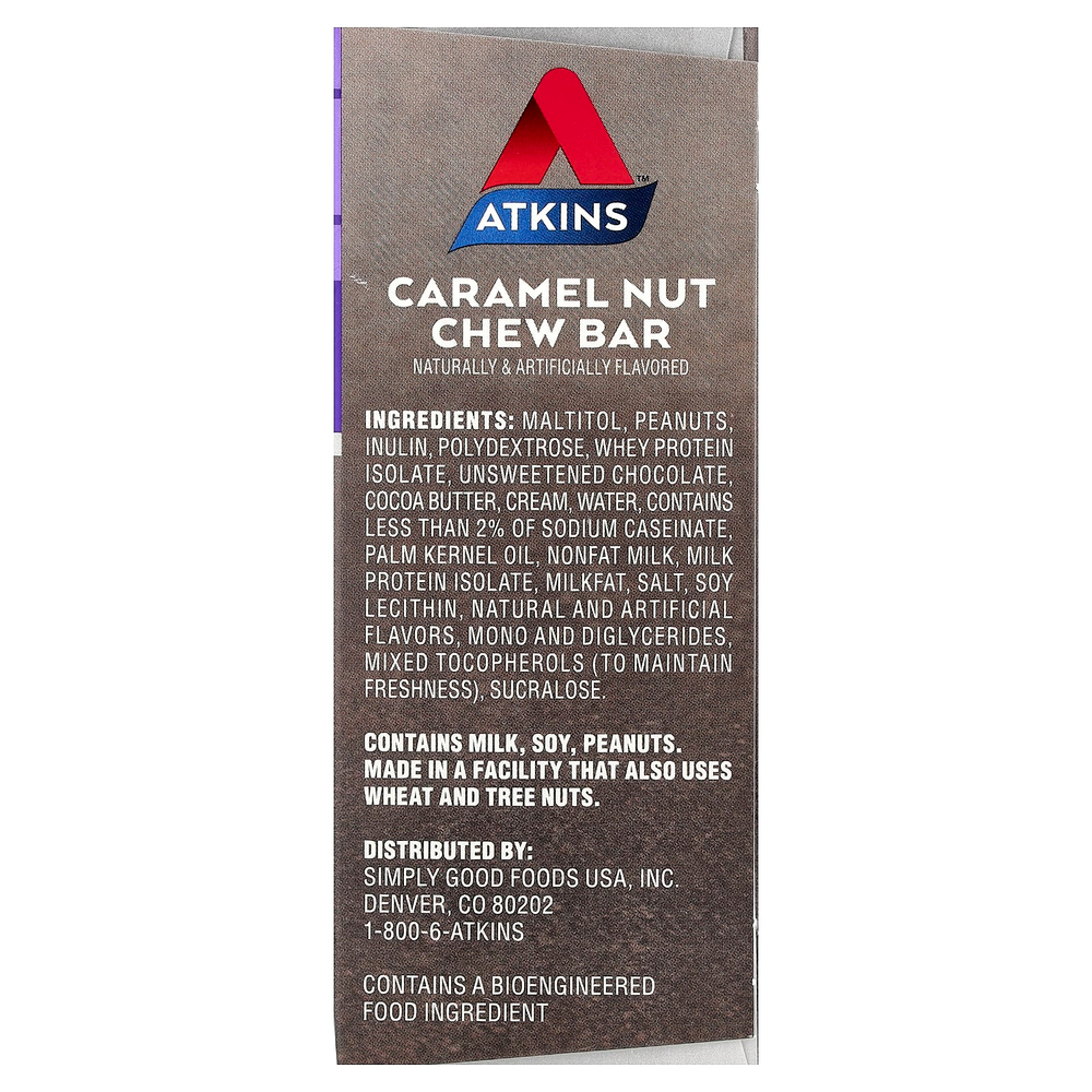 Atkins, Endulge™, батончик с карамелью и орехами, 5 шт. по 34 г (1,2 унции)