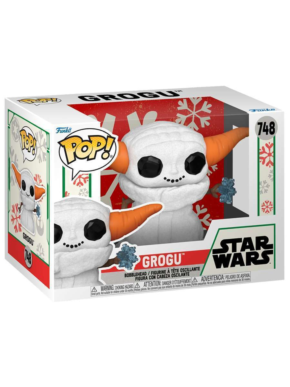 Фигурка Funko POP! Bobble Star Wars Holiday Grogu Snowman (748) 80011