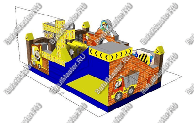 Коммерческий надувной батут "Строители"