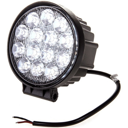 Фара светодиодная дополнительная 14 SMD 42W, 12/24V, 6000K  115*115(127)*60 мм (круглая) ближний (SKYWAY)