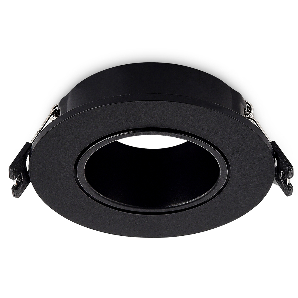 Светильник встраиваемый поворотный, черный, D90xH29мм, под лампу GU10, IP20