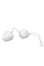 Белые вагинальные шарики на гибкой сцепке