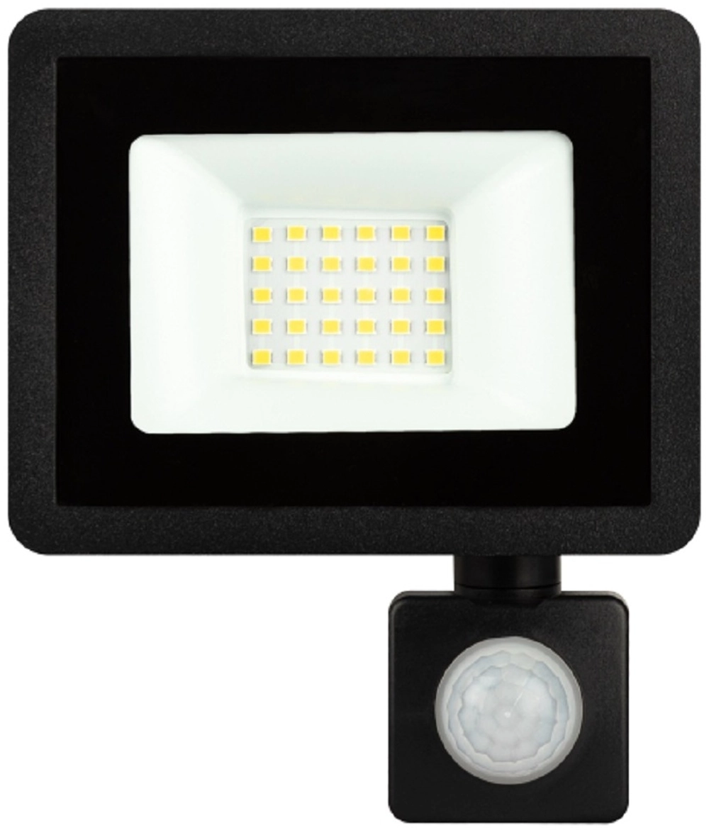 Прожектор светодиодный ЭРА 50Вт 6500К 4000Лм IP44 (регул-мый ИК датчик) черный