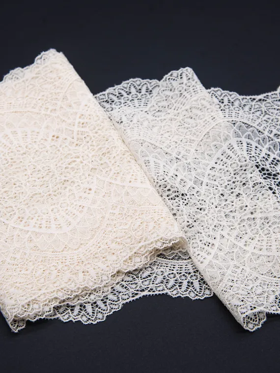 264 Кружево эластичное 18 см, Италия, шампань