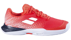 Детские теннисные кроссовки Babolat Jet Mach 3 Junior Clay - strike red/white