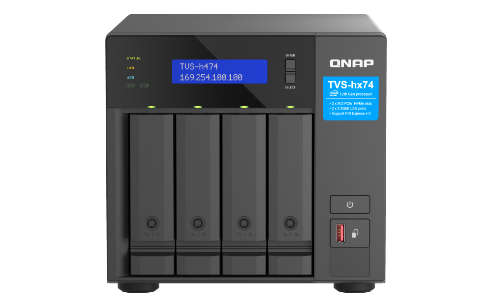 Сетевой накопитель NAS QNAP QuTS hero TVS-h474-PT-8G