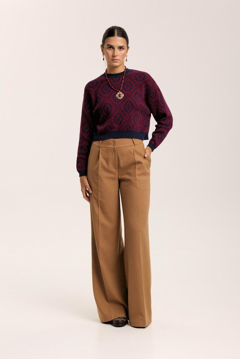 Лонгслив Idel Тюбетейка укороченный темно-синий