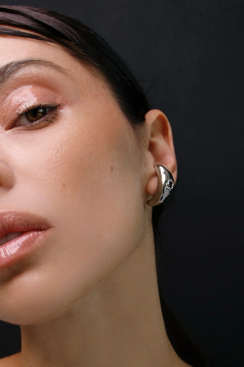 Серьги CHANCE x U глянцевые с фианитом