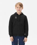 Флисовое худи на молнии ESSENTIAL Cotton Fleece FZ Hoodie, черный, детский