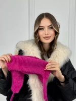 шапка ушанка осенняя-зимняя вязаная с ушками