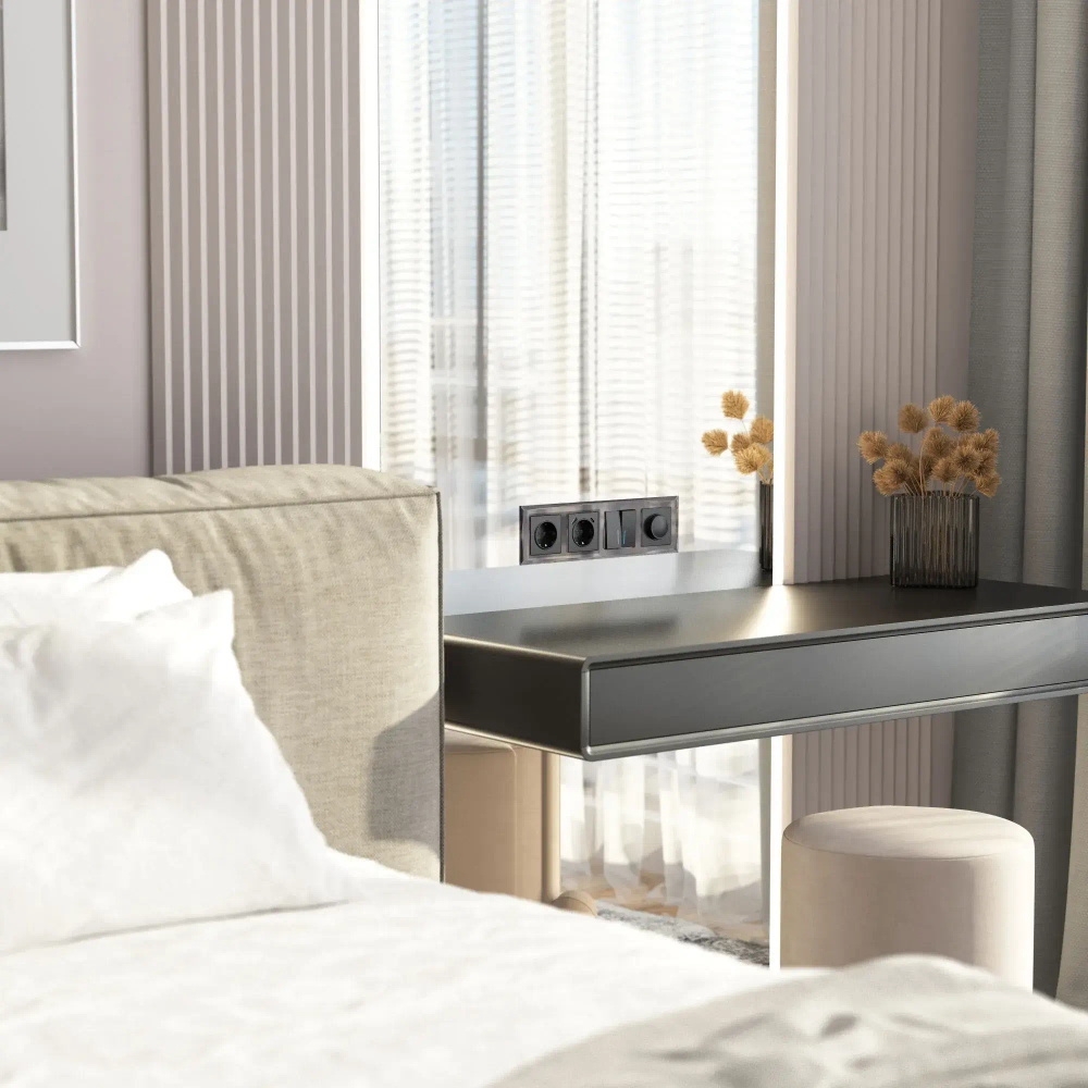 Рамка на 4 поста Diamant (черный) W0041208