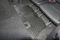Коврики в салон для KIA Sorento Prime (III,IIIr), 2014-2020, 3-й ряд, 1 шт. (полиуретан) Element.CARKIA00003