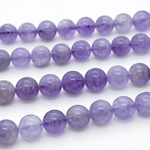 Аметист лавандовый, диаметр 8,1-8,2 мм, цена за 11 шт (1/4 нити)