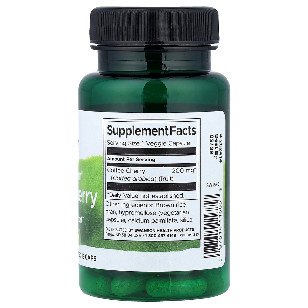 Swanson Vitamins, Full Spectrum®, кофейные ягоды, 200 мг, 60 растительных капсул