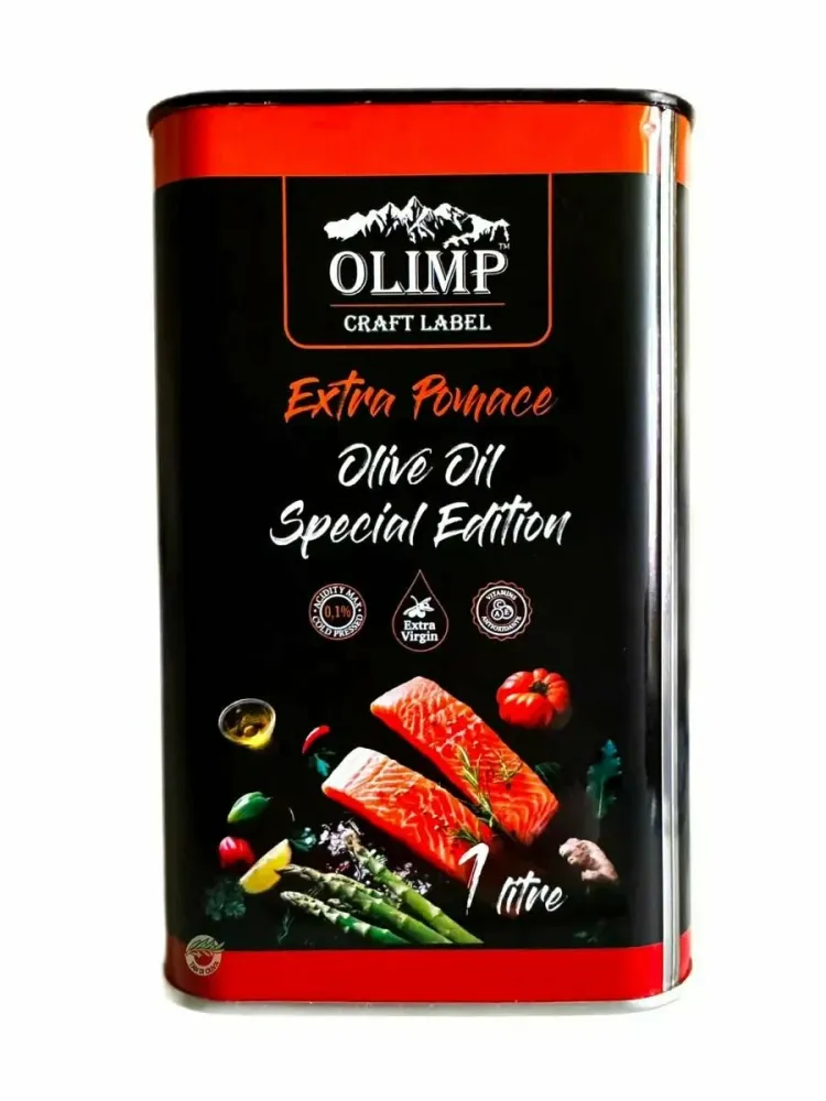 Масло оливковое ж/б Olimp Extra pomace Olive Oil craft label 1 л (Греция)