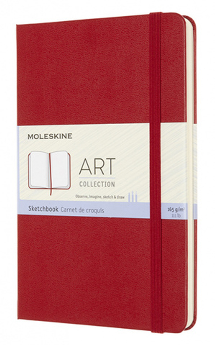 Блокнот для рисования Moleskine Art Sketchbook (ARTQP054F2) Medium 115x180мм 144стр. нелинованный мягкая обложка красный