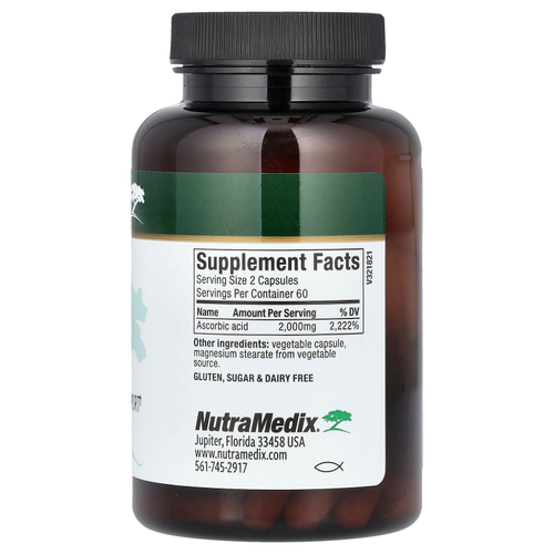 NutraMedix, Витамин C, 1000 мг, 120 растительных капсул