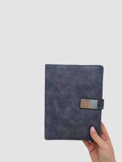 Блокнот-органайзер А5 в линейку на кольцах 80 л графит (5923-4)