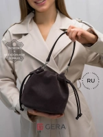 Сумка через плечо маленькая натуральная замша