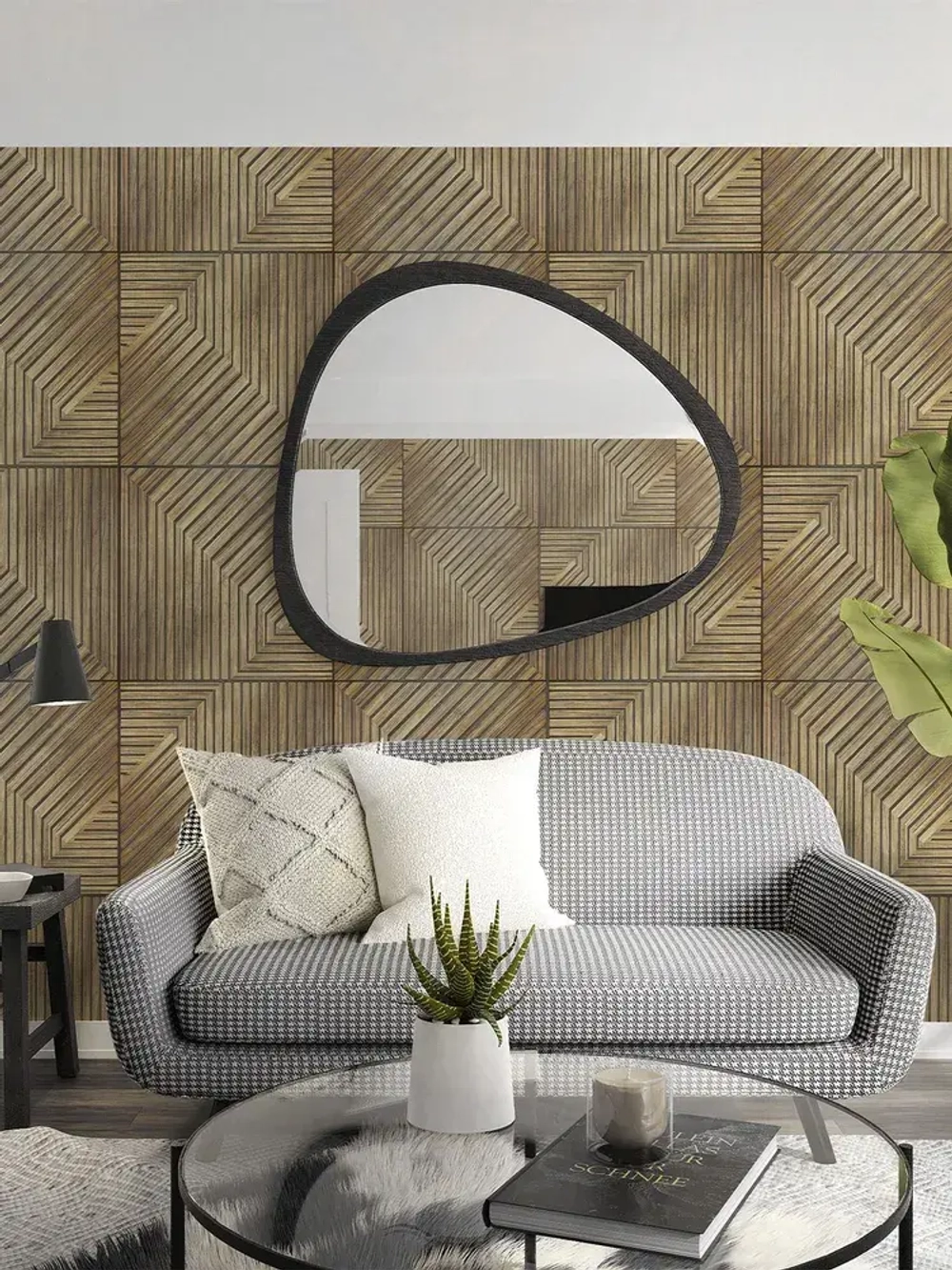 Декоративная стеновая панель ПВХ Дуб медовый 482х482 мм