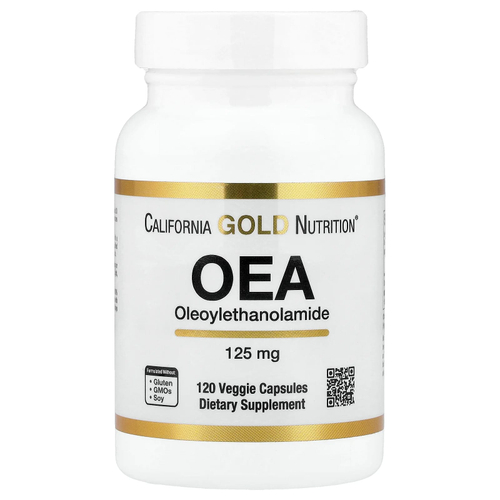 California Gold Nutrition, OЭA (олеоилэтаноламид), 125 мг, 120 растительных капсул