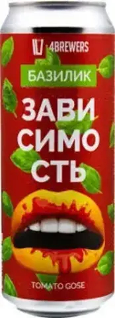 Зависимость Базилик  н/фильтр неосвет. 0,45л 5% Четыре пивовара Россия