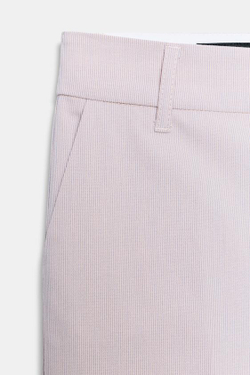ZARA БРЮКИ ПРЯМОГО КРОЯ С НИЗКОЙ ПОСАДКОЙ, ПАСТЕЛЬНО-РОЗОВЫЙ