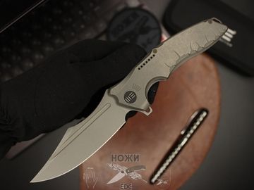 Складной нож WE Knife Chimera 814B c клинком из стали CPM-S35VN, рукоять титан