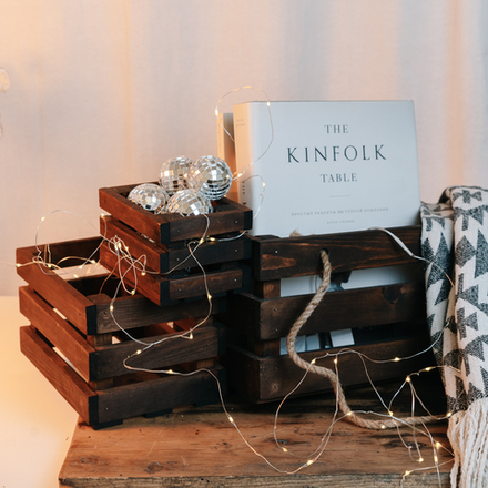 Набор деревянных подарочных декоративных коробок, ящиков для хранения из древесины кедра 3 штуки. PK36