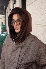 Куртка демисезонная двубортная с капюшоном