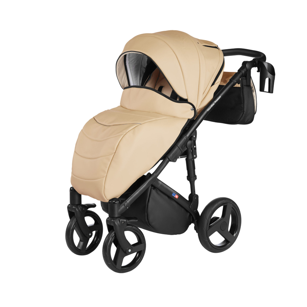 Детская коляска Noordline Оlivia Premium Sport  3 в 1 КОЖА (Бежевый)