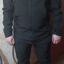 Костюм тактический утепленный Softshell Черный