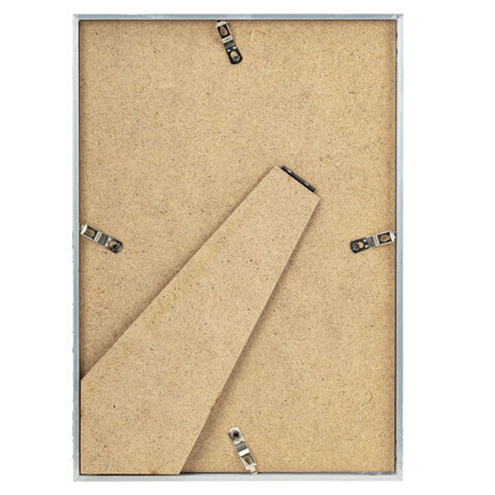 Рамка 21х30 см со стеклом, багет 8 мм, МЕТАЛЛ, BRAUBERG "Blade", серебристая, 391385