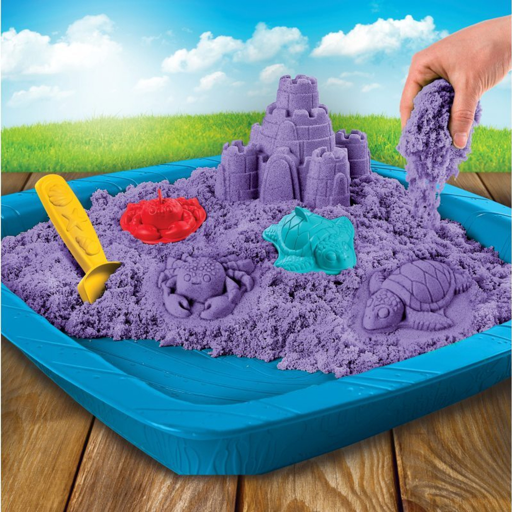 Kinetic Sand - Набор замок из кинетического песка с песочницей фиолетовый 454г 20106638