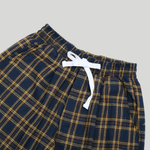 Plaid Baggy Pants Dark-Blue