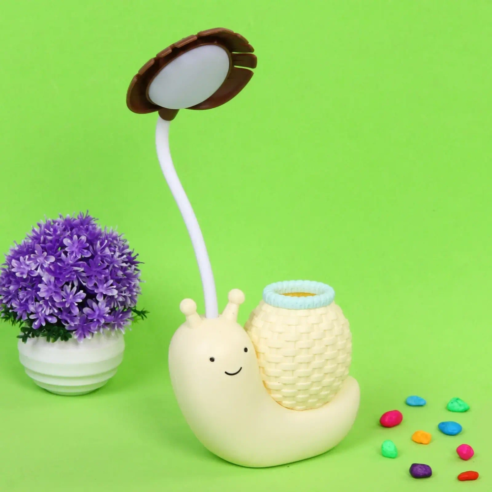 Настольная лампа «Sweet - Улитка» 30*12*7 см LED с подстаканником, USB 0.6-3W, Желтый