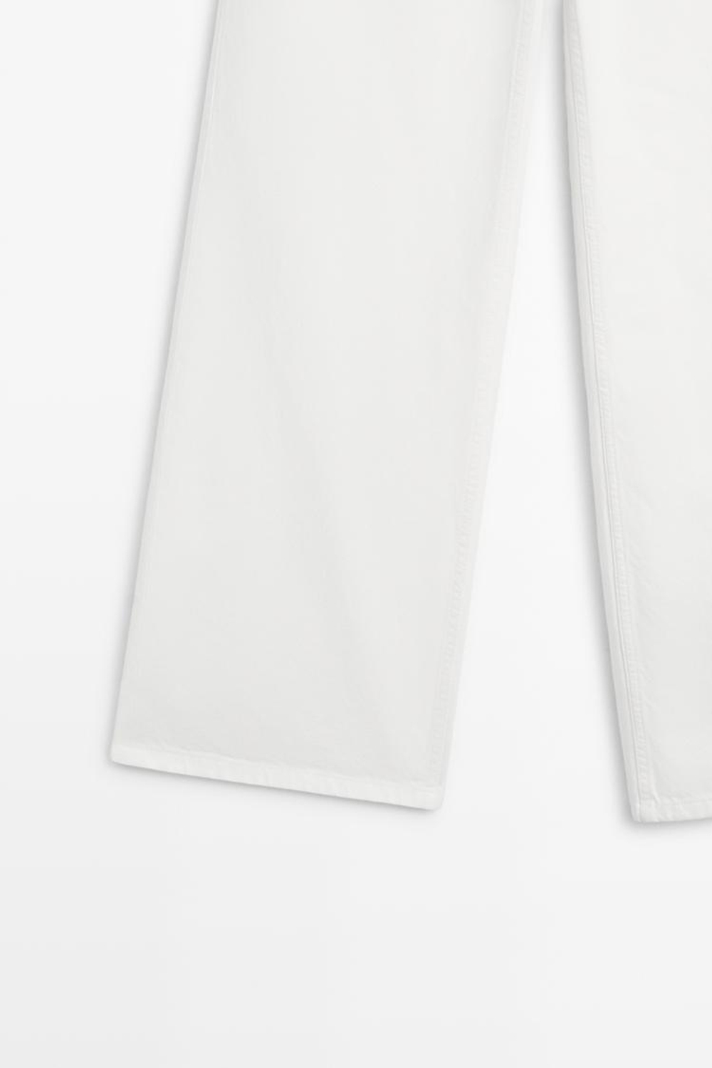 Massimo Dutti Джинсы с высокой талией и широкими штанинами, экрю