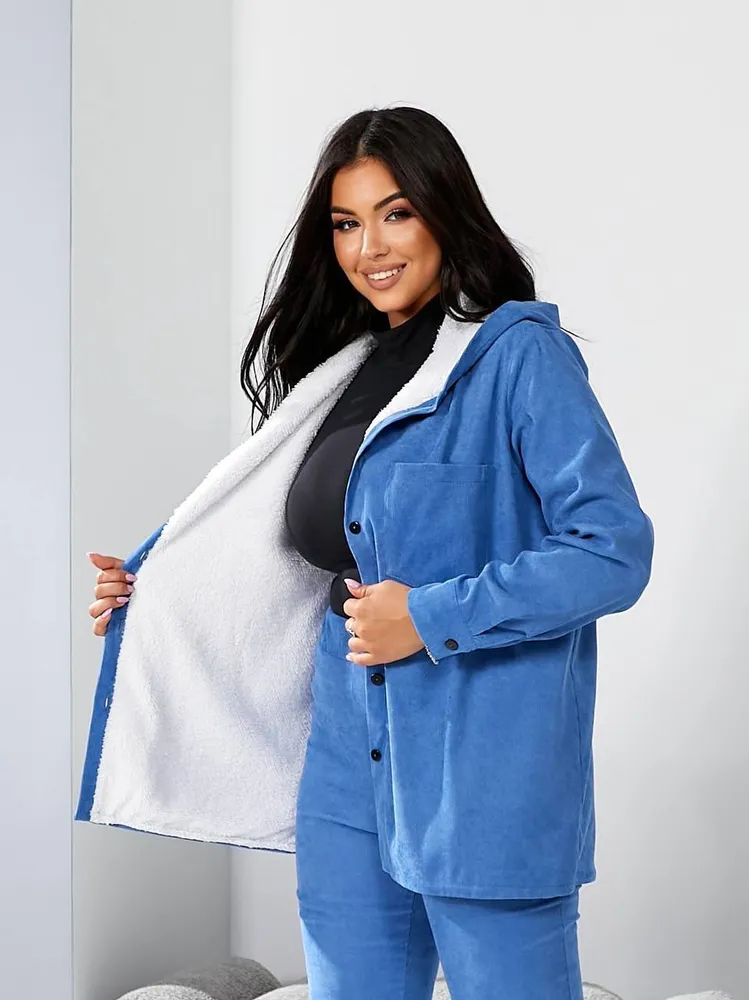 Костюм с мехом УК-5375 Фабрика Моды