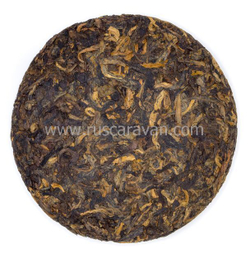 59268 Чай прессованный черный Пуэр Шу "Сэнчжун, Вкус Мэнхая", мини бин 100гр