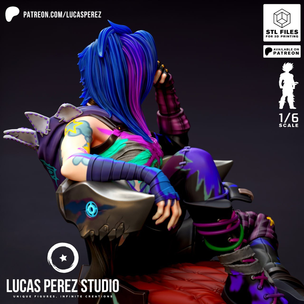 Фигуркаел Arcane Джинкс Лига легенд Jinx League of Legends