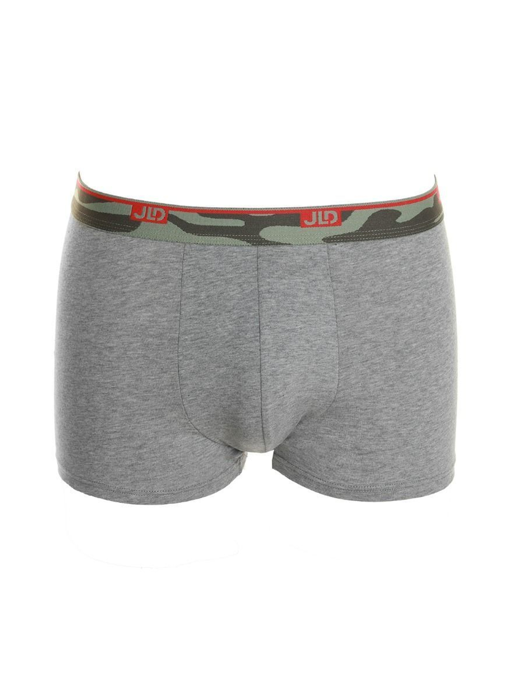 Мужские трусы-боксеры с широкой резинкой в милитари стиле (Размер: M) (Цвет: серый меланж)