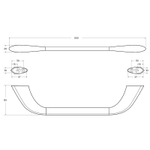 Полотенцедержатель Cezares Liner LINER-TH02-GM Оружейная сталь